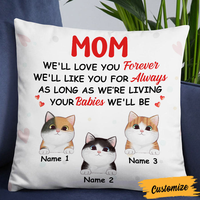 Personalized Cat Mom I Love You Pillow DB116 23O57 1