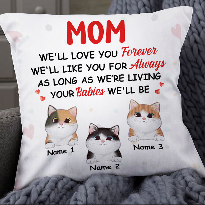Personalized Cat Mom I Love You Pillow DB116 23O57 1
