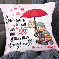 Personalized Old Couple Pillow DB133 23O47 thumb 1