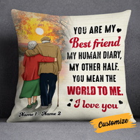 Personalized Old Couple Pillow DB134 23O24 thumb 1