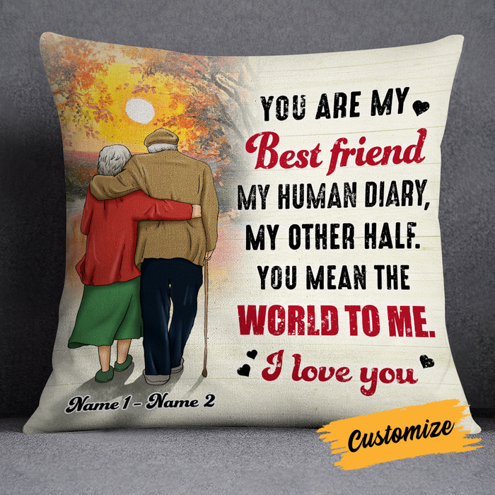 Personalized Old Couple Pillow DB134 23O24 1