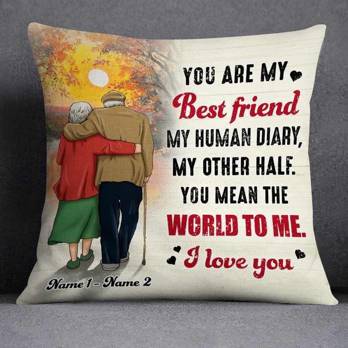 Personalized Old Couple Pillow DB134 23O24 1