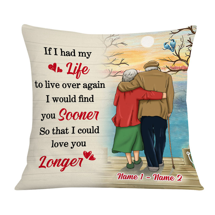 Personalized Old Couple Pillow DB135 23O36 1