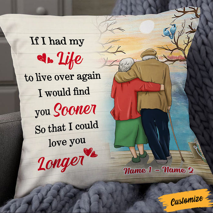 Personalized Old Couple Pillow DB135 23O36 1