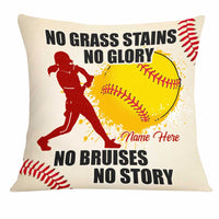 Personalized Love Softball Pillow DB141 23O34 thumb 1