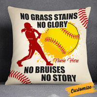 Personalized Love Softball Pillow DB141 23O34 thumb 1