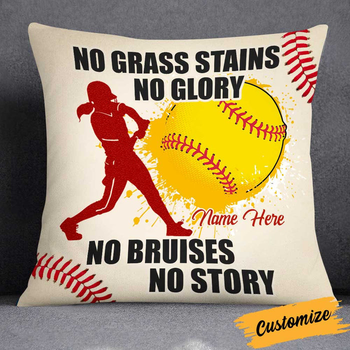 Personalized Love Softball Pillow DB141 23O34 1