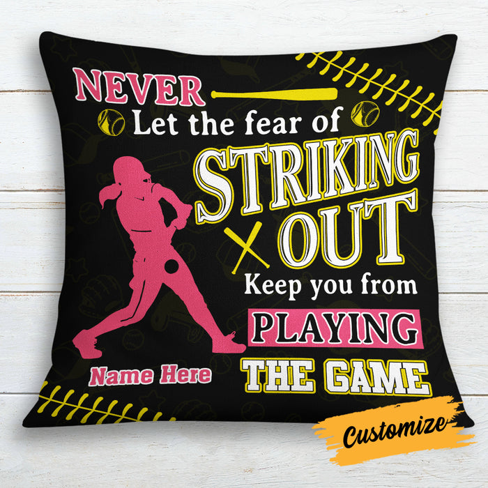 Personalized Love Softball Pillow DB142 23O19 1