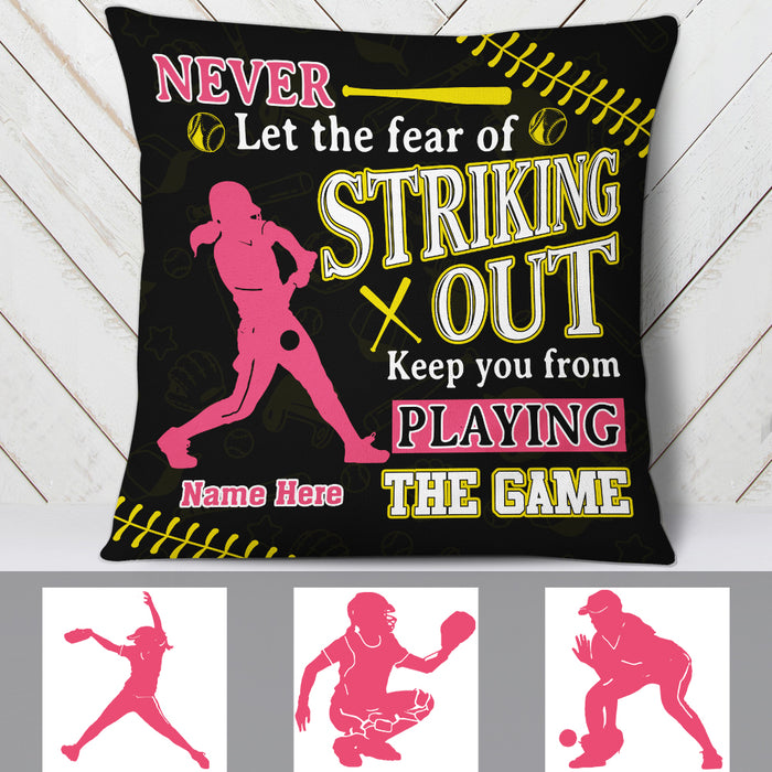 Personalized Love Softball Pillow DB142 23O19 1