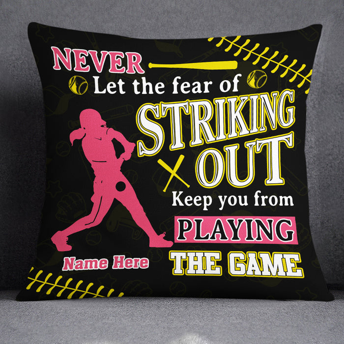 Personalized Love Softball Pillow DB142 23O19 1