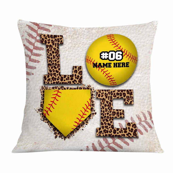 Personalized Love Softball Pillow DB141 26O58 1