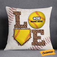 Personalized Love Softball Pillow DB141 26O58 thumb 1
