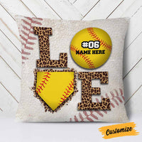 Personalized Love Softball Pillow DB141 26O58 thumb 1