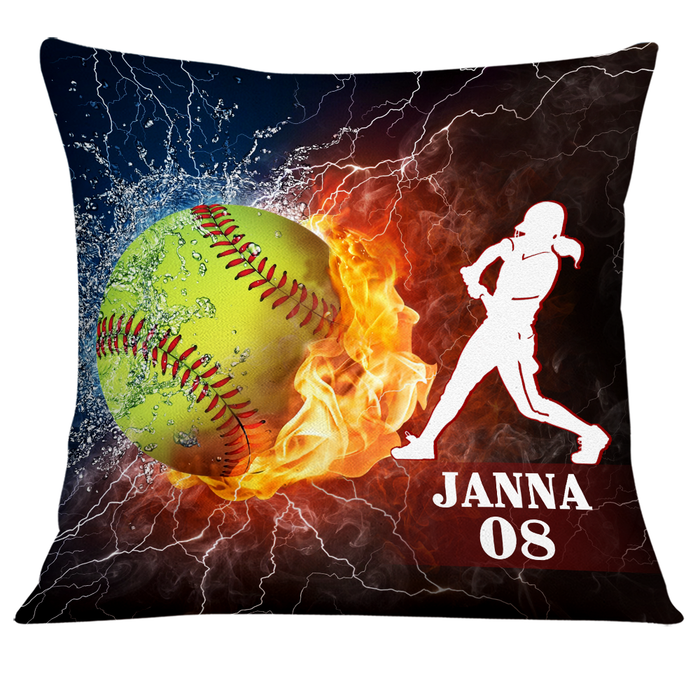 Personalized Love Softball Pillow DB137 87O24 1