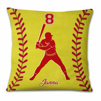 Personalized Love Softball Pillow DB141 87O23 thumb 1