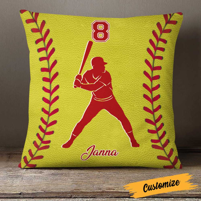 Personalized Love Softball Pillow DB141 87O23 1