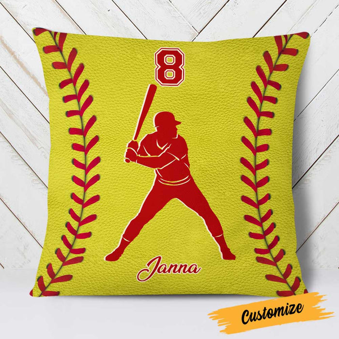 Personalized Love Softball Pillow DB141 87O23 1