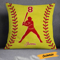 Personalized Love Softball Pillow DB141 87O23 thumb 1