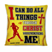 Personalized Love Softball Pillow DB142 87O66 thumb 1