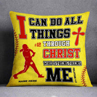 Personalized Love Softball Pillow DB142 87O66 thumb 1