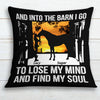 Personalized Horse Into The Barn I Go Pillow DB132 85O19 1