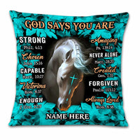 Personalized Horse God Says You Are Pillow DB133 85O23 thumb 1