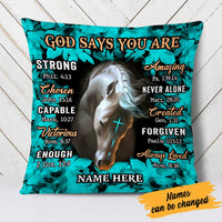 Personalized Horse God Says You Are Pillow DB133 85O23 thumb 1