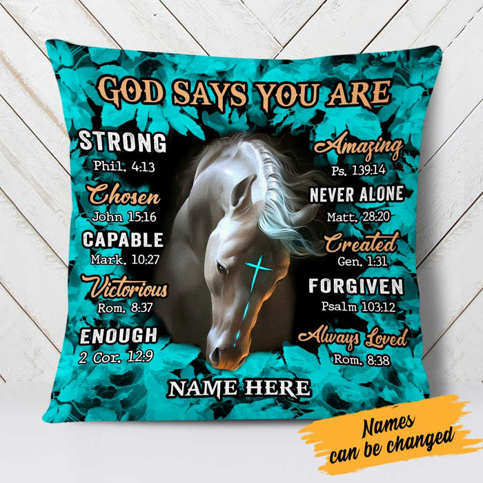 Personalized Horse God Says You Are Pillow DB133 85O23 1