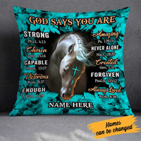 Personalized Horse God Says You Are Pillow DB133 85O23 thumb 1