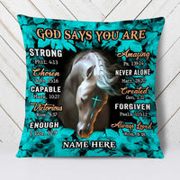 Personalized Horse God Says You Are Pillow DB133 85O23 thumb 1