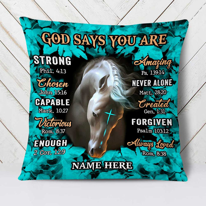 Personalized Horse God Says You Are Pillow DB133 85O23 1