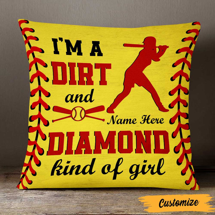 Personalized Love Softball Girl Pillow DB142 95O47 1