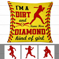 Personalized Love Softball Girl Pillow DB142 95O47 thumb 1