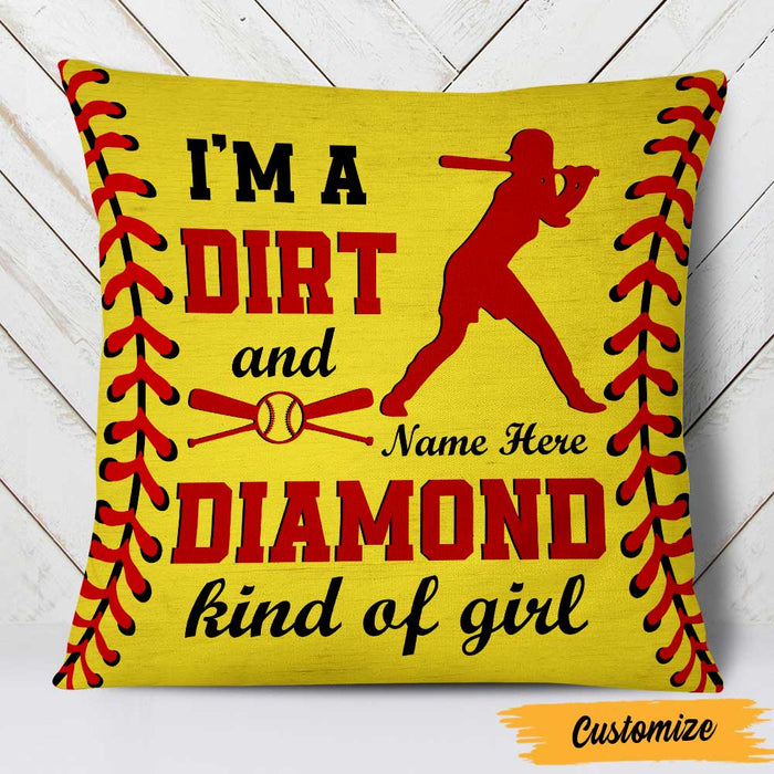 Personalized Love Softball Girl Pillow DB142 95O47 1