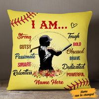 Personalized Love Softball Girl Pillow DB143 95O57 thumb 1