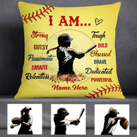 Personalized Love Softball Girl Pillow DB143 95O57 thumb 1