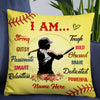 Personalized Love Softball Girl Pillow DB143 95O57 1