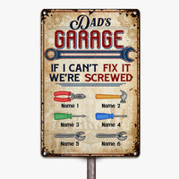 Personalized Dad Garage Man Cave Metal Sign DB118 87O53 thumb 1