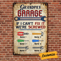 Personalized Dad Garage Man Cave Metal Sign DB118 87O53 thumb 1