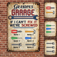 Personalized Dad Garage Man Cave Metal Sign DB118 87O53 thumb 1