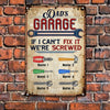 Personalized Dad Garage Man Cave Metal Sign DB118 87O53 1