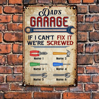 Personalized Dad Garage Man Cave Metal Sign DB118 87O53 thumb 1
