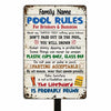 Personalized Summer Pool Rules Metal Sign DB138 87O47 1