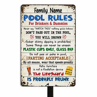 Personalized Summer Pool Rules Metal Sign DB138 87O47 thumb 1