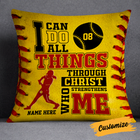 Personalized Love Softball Pillow DB142 30O24 thumb 1
