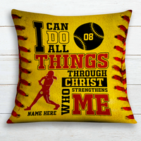 Personalized Love Softball Pillow DB142 30O24 thumb 1