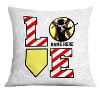 Personalized Love Softball Girl Pillow DB143 23O18 thumb 1