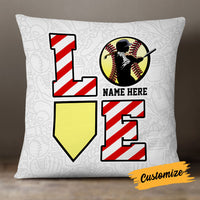 Personalized Love Softball Girl Pillow DB143 23O18 thumb 1