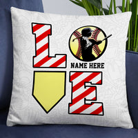 Personalized Love Softball Girl Pillow DB143 23O18 thumb 1