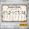 Personalized Grandma's Garden Metal Sign DB1110 30O58 thumb 1